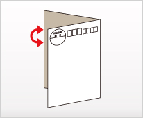 ４面Ｖ折 圧着ハガキ 