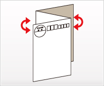 ６面Ｚ折 圧着ハガキ